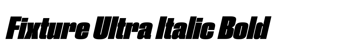 Fixture Ultra Italic Bold